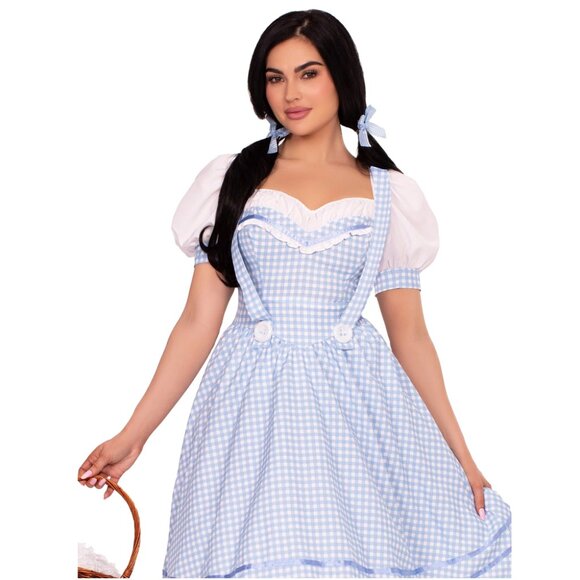 Kansas Sweetie Costume – 2 PC Gingham Dress with Sweetheart Bodice - Picture 1 of 2